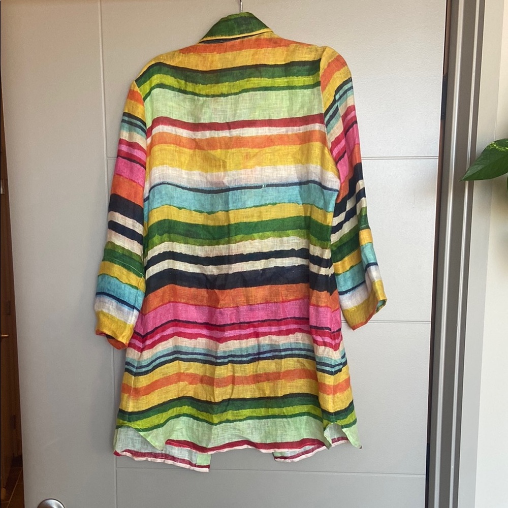Colorful Striped Button-Up Shirt - Picture 3 of 4